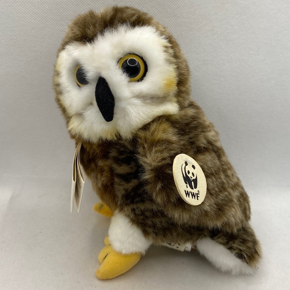 World Wildlife Fund Soft Plush Owl Stuffed Animal 7” Toy Bird WWF